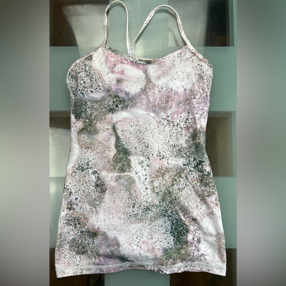 Lululemon Abstract Power Y Tank With Built in Bra Size 6